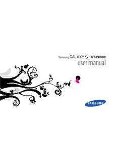 Samsung Galaxy S manual. Smartphone Instructions.